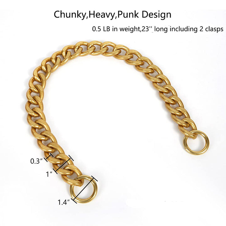 Xiazw DIY Heavy Chunky Aluminum Metal Purse Handle Bag 