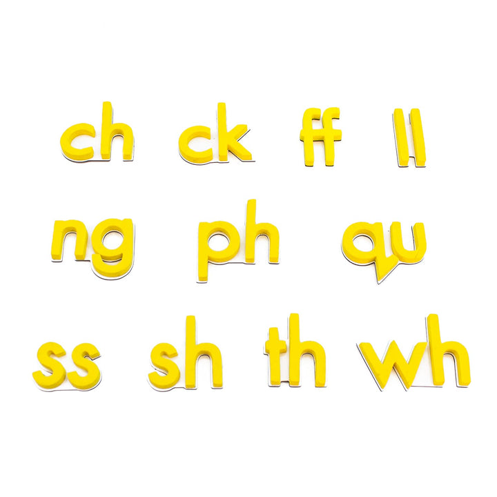 Alphabet and DIGRAPHS Print Rainbow Set of 56,White