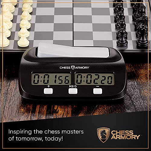 Digital Chess Clock - Portable Timer with Tournament and Bonus Time Features