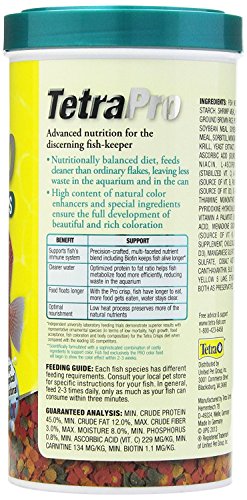 Pro Tropical Color Crisps, Fish Food With Natural Color Enhancers, Tropical Fish Food, 7.41 Ounces