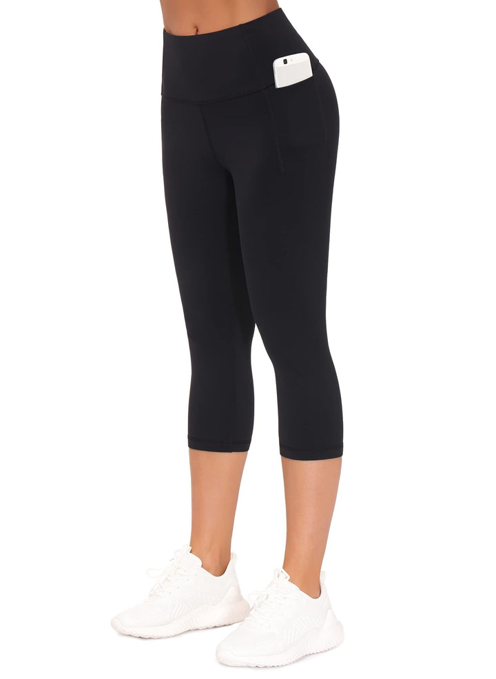 THE GYM PEOPLE Tummy Control Workout Capris Leggings wi