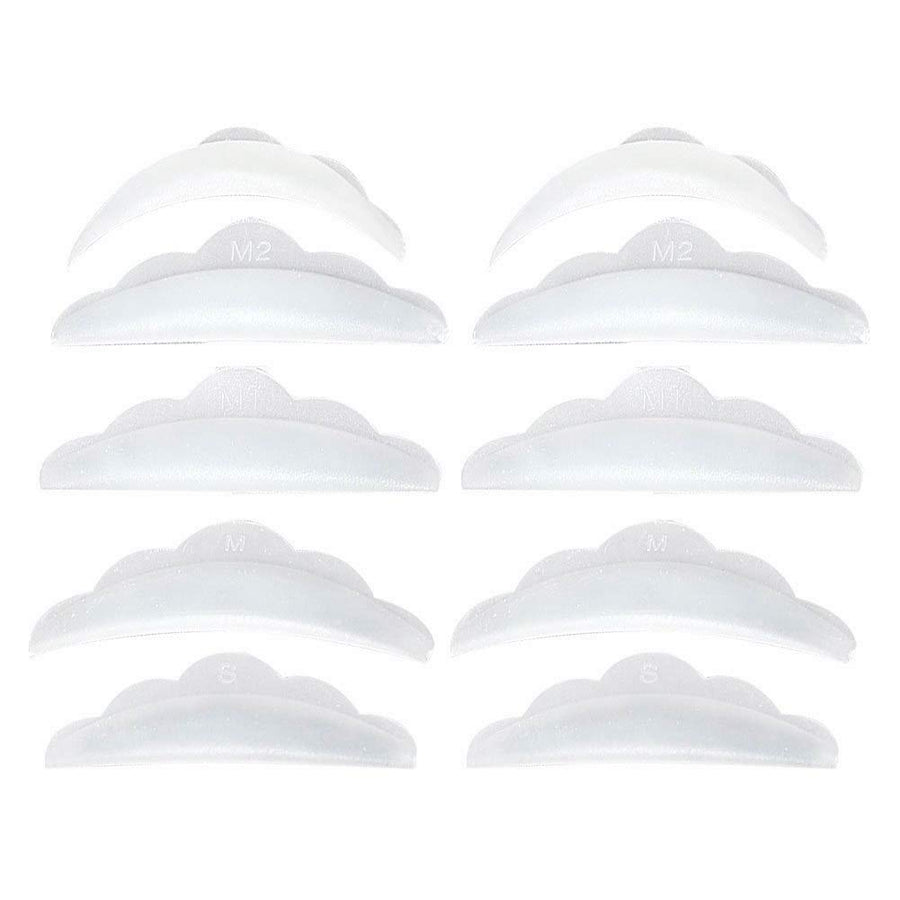 Lash Lift Pads,Eyelash Perm Rods,Super Soft Lash Lift and Tint pads,10Pcs Reusable Silicone Lash Lifting Shields 5 Size SMM1M2L DIY At Home