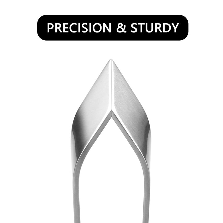 2 Pieces Fish Bone Tweezers, Stainless Steel Flat and Slant Tweezers Pliers Remover Tool (4.6)