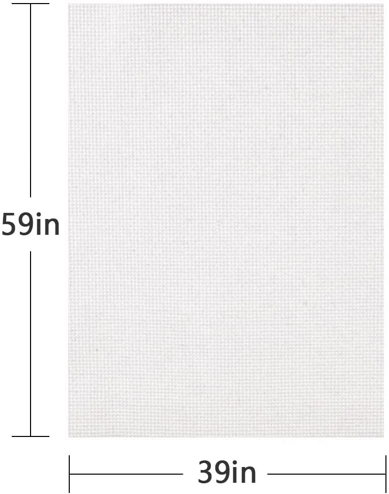 Cross Stitch Aida Fabric 18 Count, 59 by 39 Inch Large 
