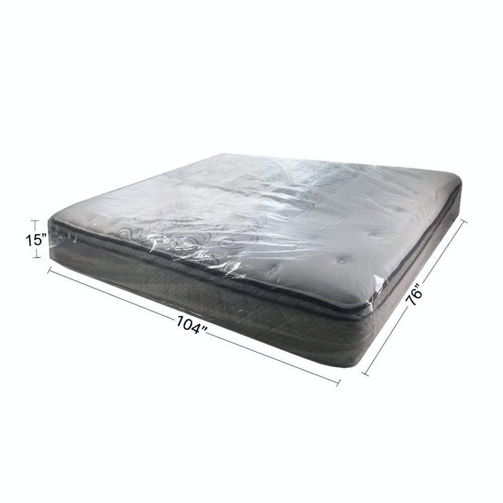 uBoxes Moving Supplies King Mattress Cover/Bag 76 x 15 x 104, Clear