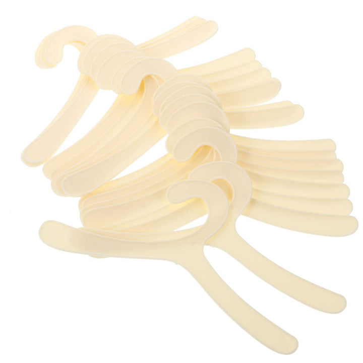 20pcs Pet Apparel Hangers Puppy Cat Kitten Clothes Hanger Plastic Pet Hanger Doll Hanger for Small Dog Clothing - 7.4 x 3.3 x 0.08 inches
