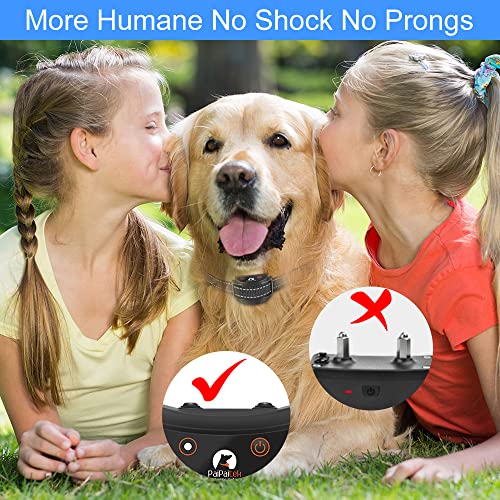 Vibrating Dog Collar, No Shock Dog Training Collar 2 Dogs, Deaf Dog Collars w/2 Receivers, Rechargeable & Waterproof, Up to 1600Ft Remote Range