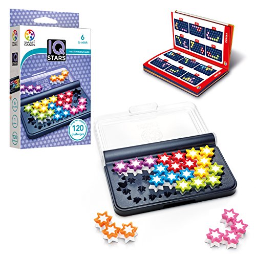 SmartGames IQ Stars Travel Game with 120 Challenges for