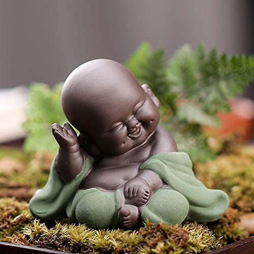 Kingzhuo Ceramic Little Cute Buddha Statue Monk Figurin