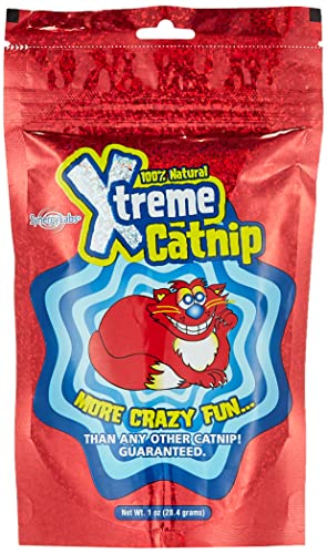 Xtreme Catnip Leaf, 1 oz. – 100% Natural Organically Grown, Super Concentrated Catnip Leaves – Non-Addictive, Fun Cat Treat – Use on Toys, Scratching Posts, Food and More