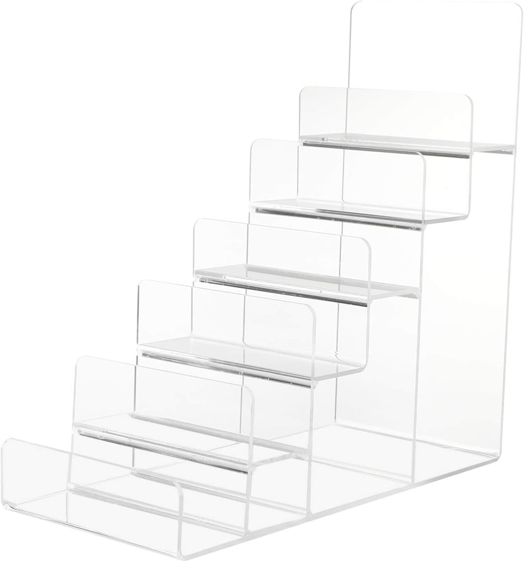 DOITOOL 6- Tier Acrylic Wallet Display Stand Holder, Clear Handbag Purse Display Stand Jewelry Display Riser Purse Handbag Organizer