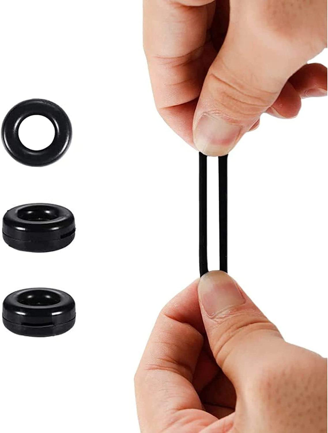 Optico Optic-Firms Eyeglass Hinge Rings - 10 Rings (Bla