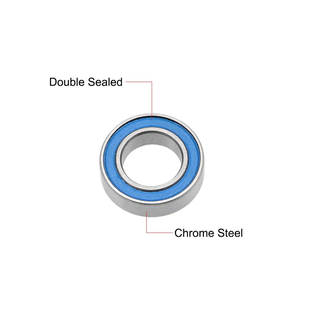 MR148-2RS Deep Groove Ball Bearings 8mm Inner Dia 14mm OD 4mm Bore Double Sealed Chrome Steel Blue Seal Z2 10pcs