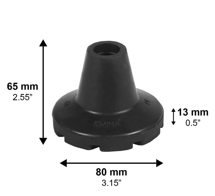 - Crutch Tips 7/8 inch Heavy Duty (x2 Units), All Terrain Crutch Tips Non Slip, Crutch Tip Replacement, Rubber Crutch Tips 7/8, Wide Crutches Tips, Black - Made in Europe