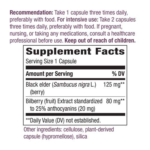Nature&#39;s Way Bilberry Standardized Extract Veg Capsules 90 ea (Pack of 3)