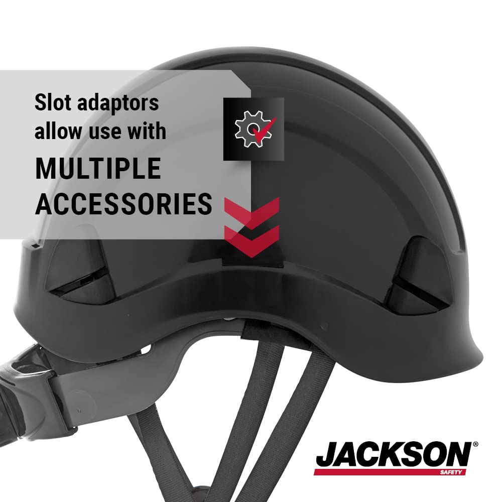 Jackson Safety CH300 Climbing-Style Hard Hat - Non-Vented Construction Helmet with Chin Strap &amp; Cup - ANSI Z89.1 &amp; OSHA Compliant - (Multiple Colors)