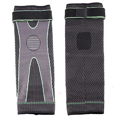 Mumian Full Leg Sleeves Long Compression Leg Sleeve Knee Sleeves Protect Leg, Reduce Varicose Veins and Swelling of Legs(Pair) (Green(with Strap)-1 Pair, XXX-Large)