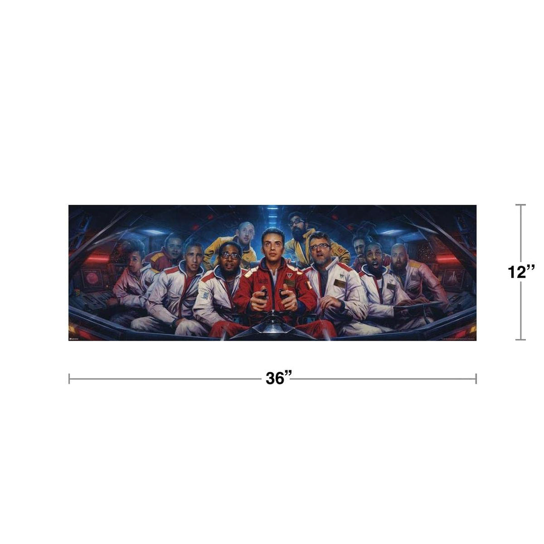 Logic Merch The Incredible True Story Album Cover Art Spacesuits Rap Posters Rapper Merch Logic Merchandise Everybody Young Sinatra Bobby Tarantino No Pressure Cool Wall Art Print Poster 36x12