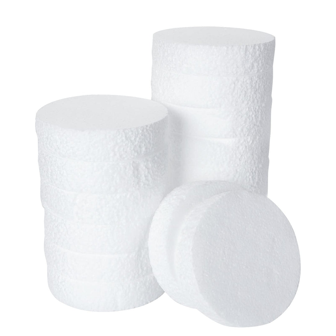 16PCS Foam Circles and Craft Foam for DIY Craft, 4 x 4 x 1 Inch Flower Foam, Floral Foam Disc Styrofoam Blocks