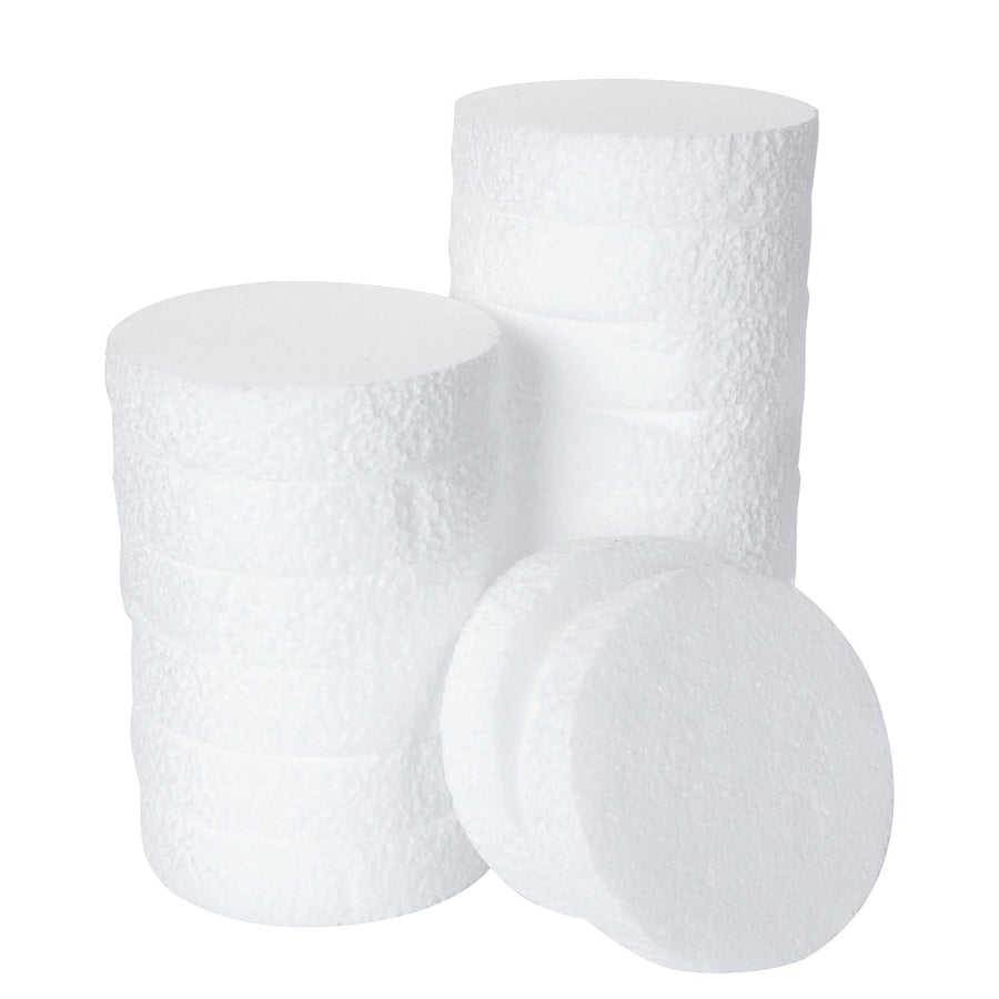 16PCS Foam Circles and Craft Foam for DIY Craft, 4 x 4 x 1 Inch Flower Foam, Floral Foam Disc Styrofoam Blocks