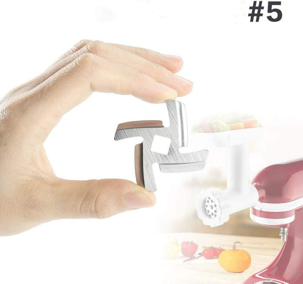 Meat Grinder Blades Meat Grinder Stainless Steel Food Grinder Accessories,Food Meat Grinder Blade Knife Cutter Compatible,for Size 5 Meat Grinder,Fits Kitchen (4 Pack 5# Knife)