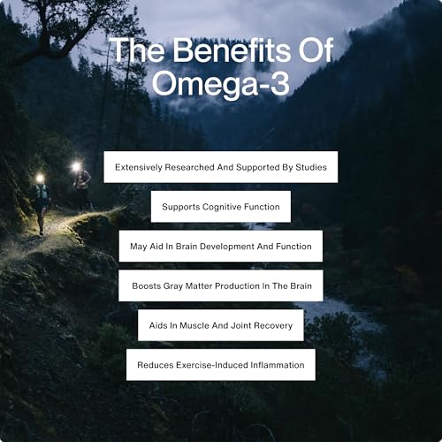 Omega 3 Fish Oil 1600mg - Daily Fish Oil Omega 3 Supplement for Women and Men with EPA &amp; DHA - Supports Joint Health - NSF Certified, GMO-Free, Gluten Free, 30 Servings