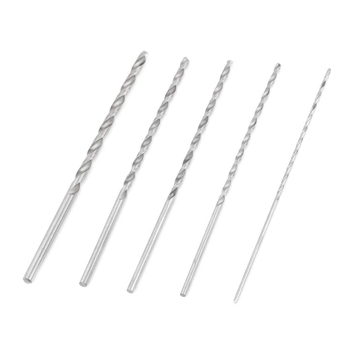 Extra Long Drill Bit Set, High Speed Steel Straight Shank Drill Bit 2/3/3.5/4/5mm Diameter 150mm to 160mm Long Drill Bit for Wood