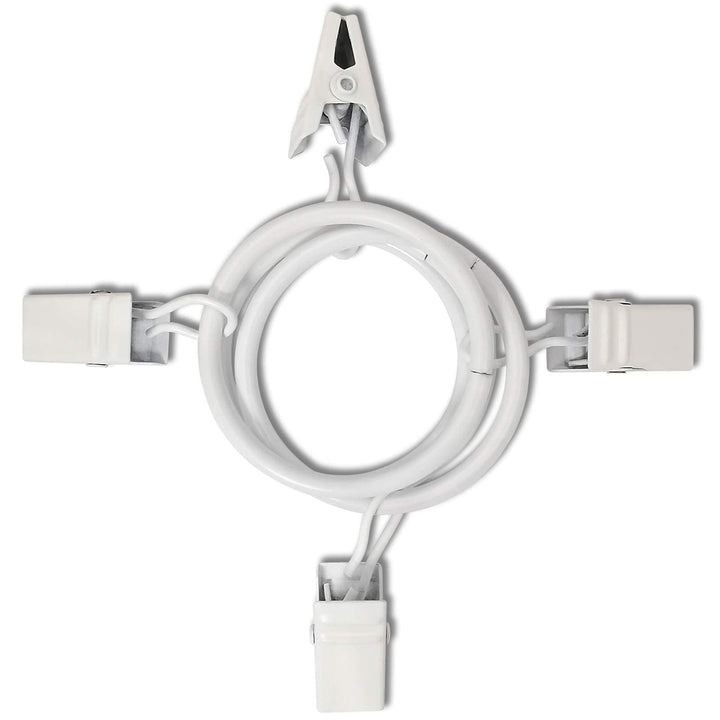 AMZSEVEN 40 Pack Curtain Rings with Clips, Drapery Clip