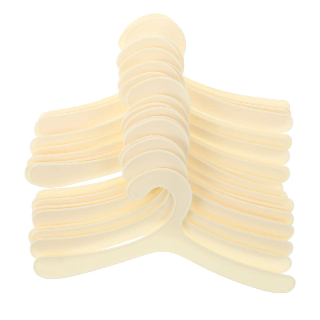 20pcs Pet Apparel Hangers Puppy Cat Kitten Clothes Hanger Plastic Pet Hanger Doll Hanger for Small Dog Clothing - 7.4 x 3.3 x 0.08 inches