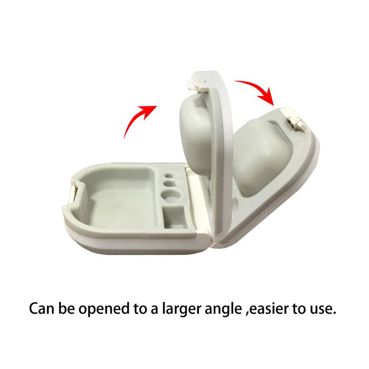 Hearing Aid Case Hard Storage Box with Battery Holder a