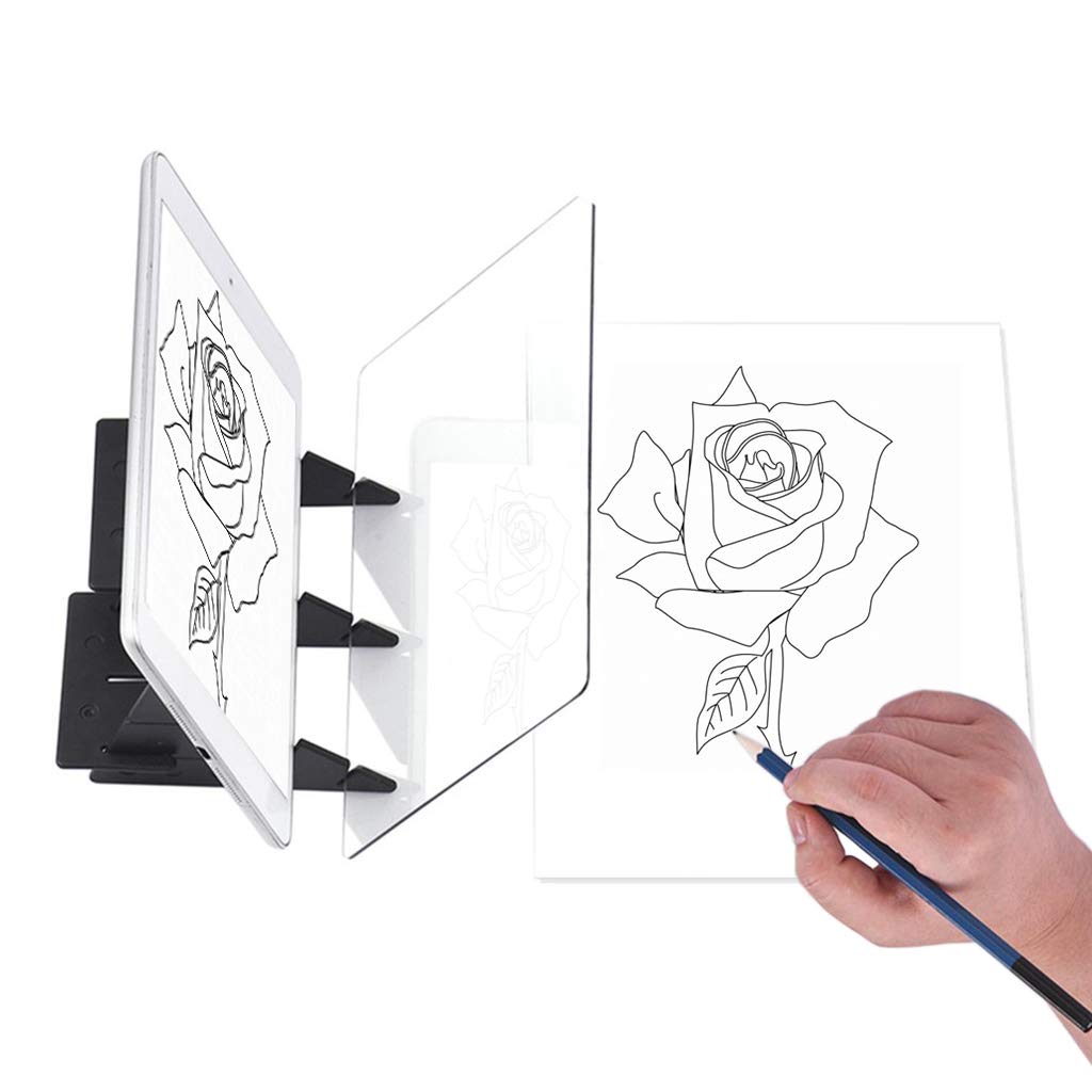 Optical Drawing Board Sketching Tool Acrylic Sketch Wizard Sketch Drawing Board Tracing Board Painting Artifact for Beginners and Kids