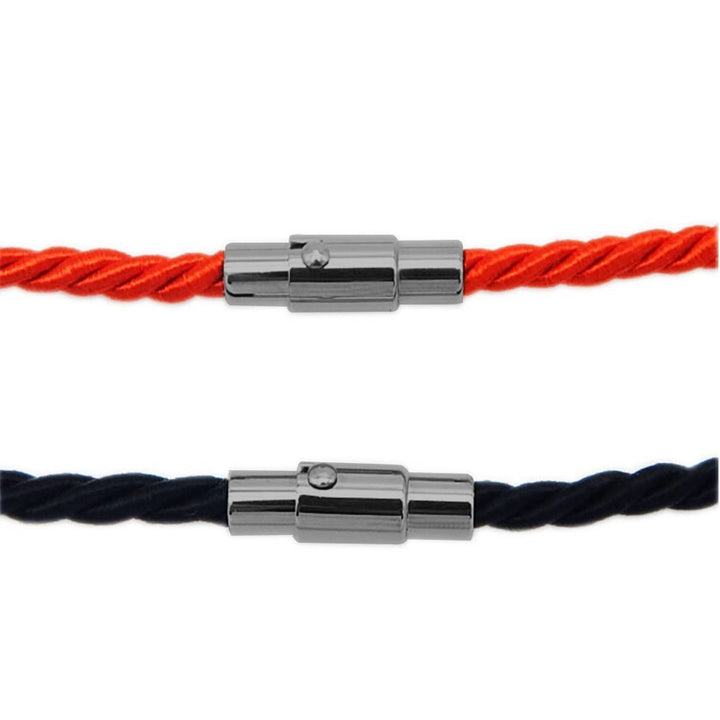 10PCS Black Cord End Caps Bracelet End Caps Locking Bracelet Rope End Cap Cord Ends (Black, 5 mm)