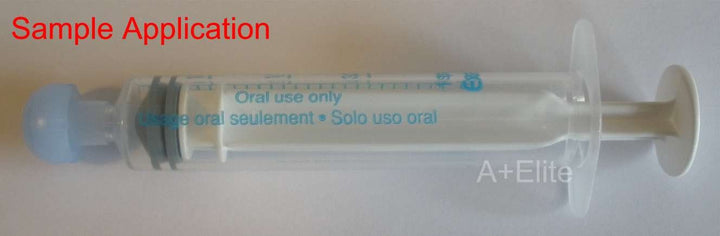 BAXA ExactaMed Oral Liquid Medication Syringe 5cc/5mL 10/PK Clear Medicine Dose Dispenser with Cap Exacta-Med Baxter Comar Latex Free