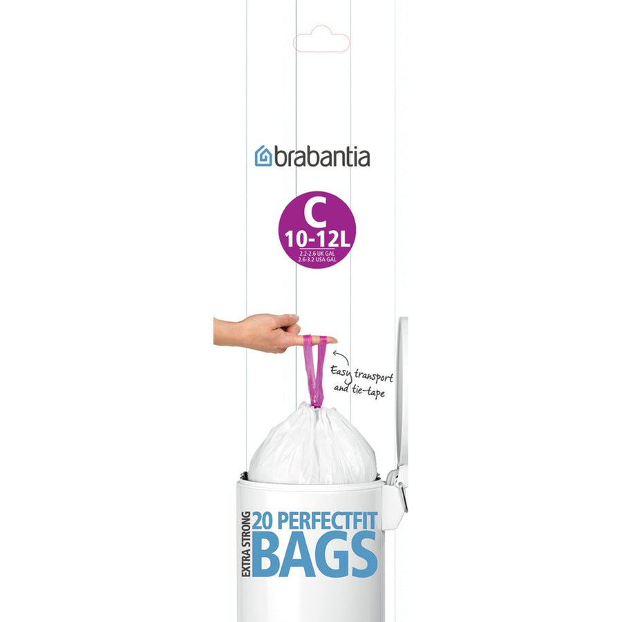 Trash Bags, 2.6-3.2 gallon/10-12 Liter, Size C - 245343