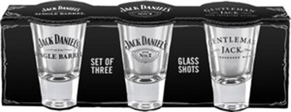 Jack Daniel&#39;s Licensed Barware Gift Shot, Set, 3 Count (Pack of 1), Clear