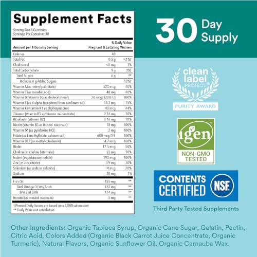 SmartyPants Prenatal Vitamins for Women, Multivitamin G