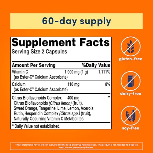 American Health Ester-C with Citrus Bioflavonoids Capsu