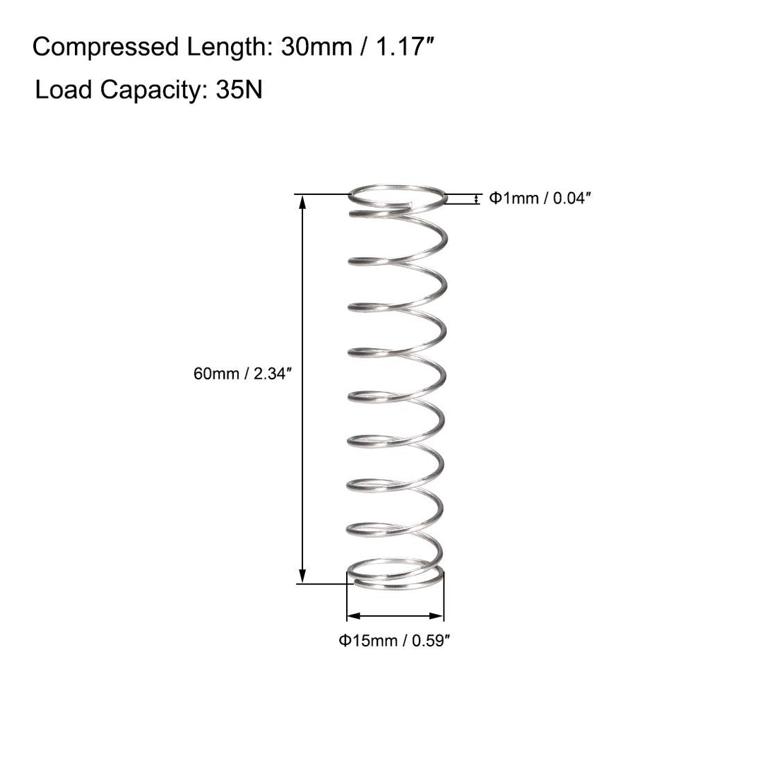 uxcell Compression Spring,304 Stainless Steel,15mm OD,1
