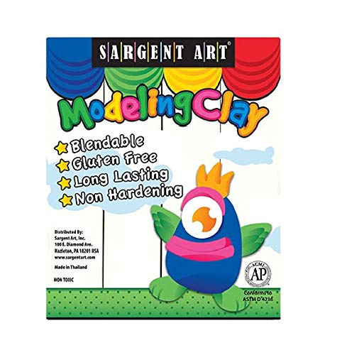 Plastilina Modeling Clay, White, 2 Pound, Non-Hardening, Long Lasting &amp; Non-Toxic, Great for Kids, Beginners, and Artists