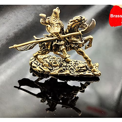 Chinese Guardian Kwan Kung Statue Brass Guan Gong Statue Kuan Gong Statue Figurines Kwan Kung Kong Statue CAI Shen Statue God of Fortune God of Wealth Home Office Decor