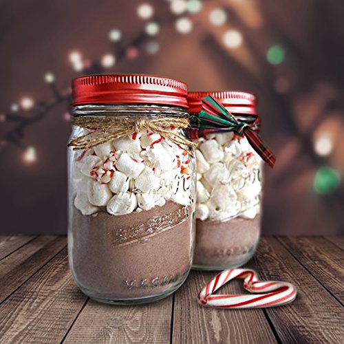 Kook Mason Jar Lids, Wide Mouth, for Wide Mouth Mason Jars, Leak Free, Airtight Silicone Seal, Made in USA, Set of 12, White