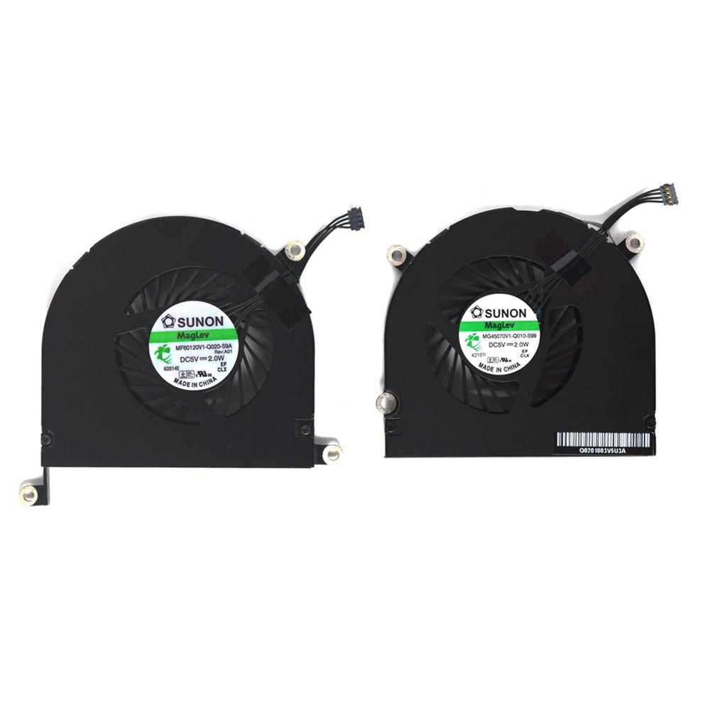 ® New Laptop CPU Cooling Fan Left and Right Set Compatible for MacBook Pro A1297 17-Inch Unibody 2009 2010 2011 DC 5V 2W Compatible with Part MG45070V1-Q010-S99 MG45070V1-Q021-S9A
