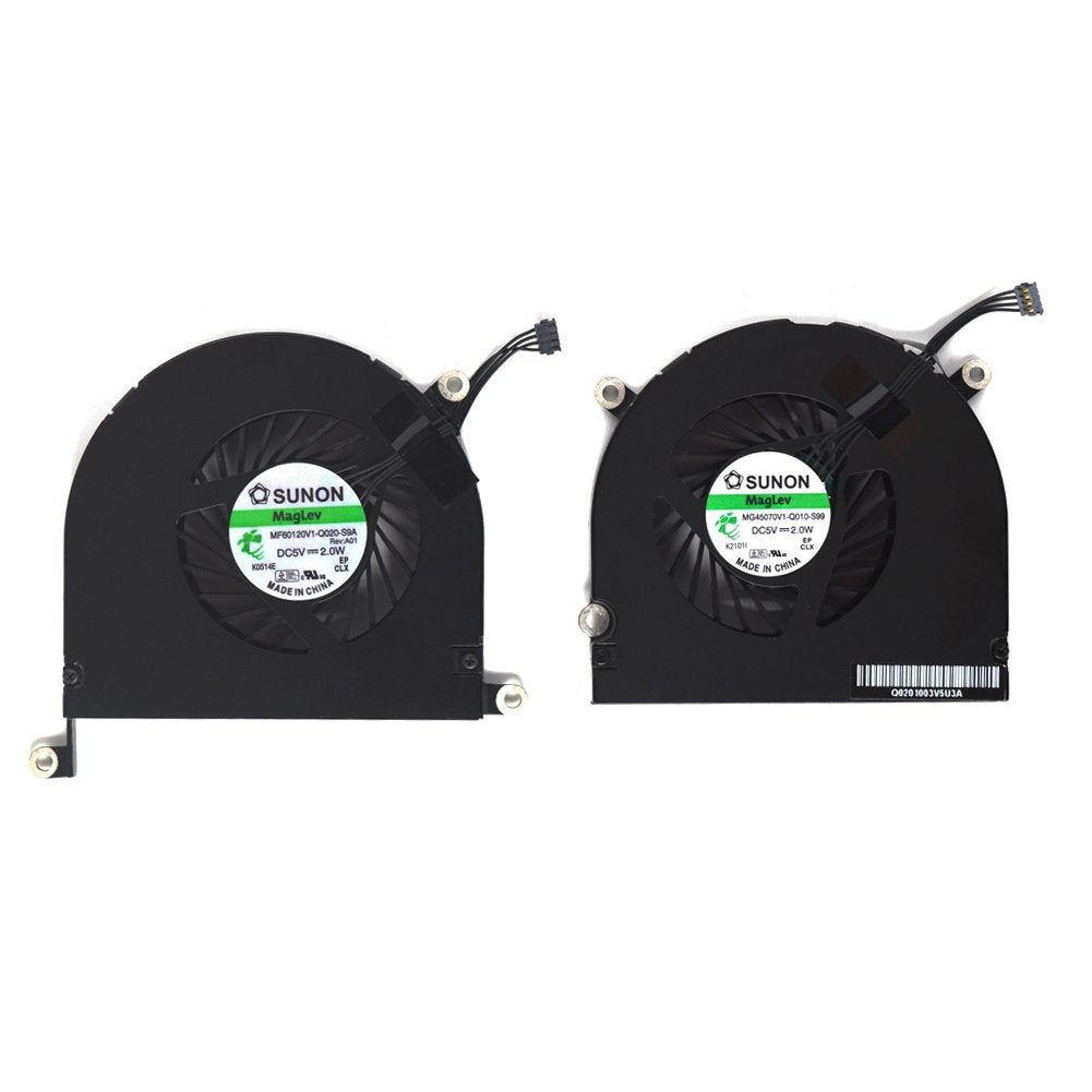 ® New Laptop CPU Cooling Fan Left and Right Set Compatible for MacBook Pro A1297 17-Inch Unibody 2009 2010 2011 DC 5V 2W Compatible with Part MG45070V1-Q010-S99 MG45070V1-Q021-S9A