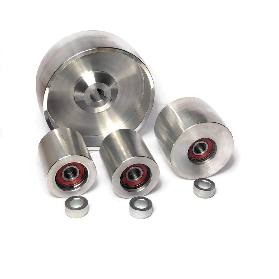 Belt Grinder 2x72 Wheel Set for Knife Grinder 5 Drive 5/8 Bore 3 Track 2 Idler (5 5/8-3 - 2)