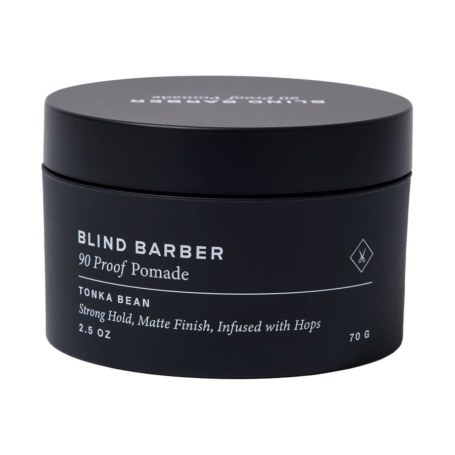 90 Proof Hair Pomade for Men - Strong Hold, Natural Finish - Water-Based Pomade for Men with Hops & Tonka Bean - Free of Greasy Oils, Easy to Use Matte Pomade - (2.5 Oz)