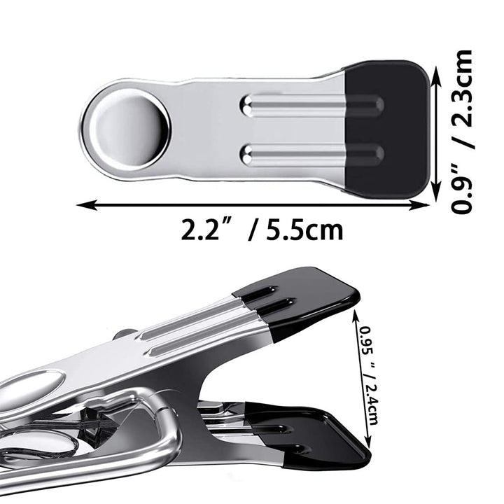 10 Pack Clothes Pins for Laundry Clips, Heavy Duty Multipurpose Stainless Steel Clothespins, Clips Drying Pegs Clamps for Clothesline Outdoor Kitchen Food Bag