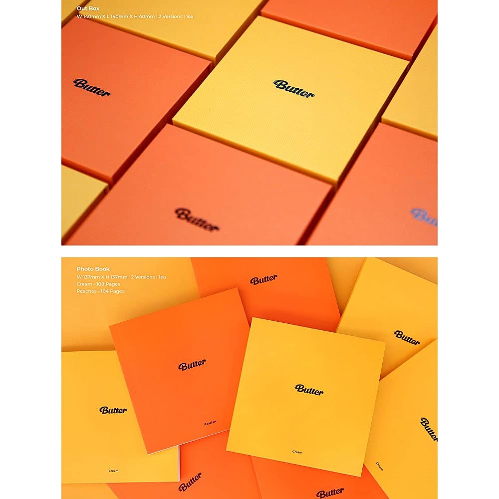 Big Hit Entertainment BTS - Butter Album+Extra Photocards Set (Cream+Peaches ver. Set) KTMMD1083