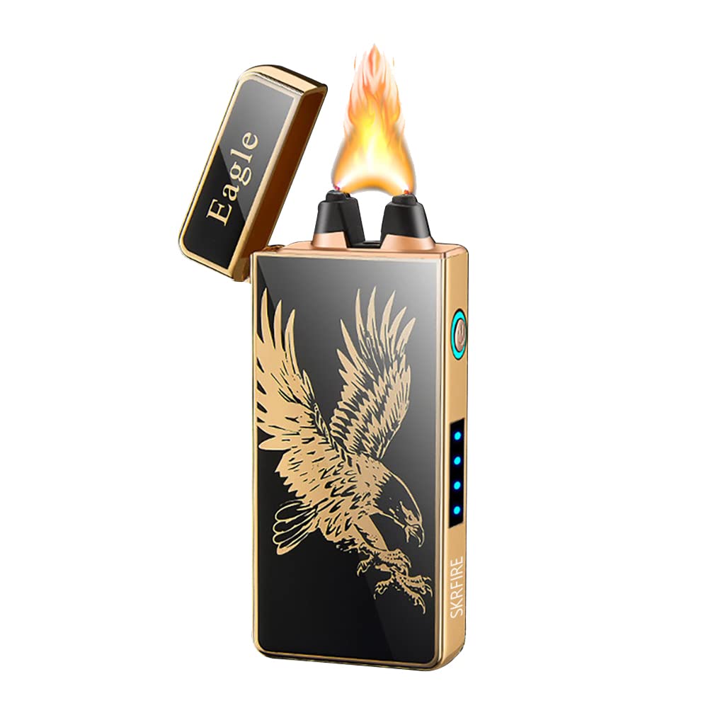 Dragon Lighter Plasma Lighter USB Rechargeable Electric Lighter Outdoor Windproof Fashionable and Cool Lighter with Beautiful Gift Box (Dragon)