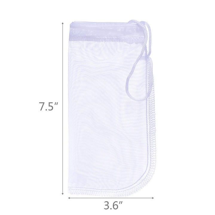 ALEGI Media Filter Bag Aquarium Extra Fine,Reusable 180 Micron Drawstring Mesh Filter Bags for Very Fine Resins Filter (7.5*3.6 (3 Pack))