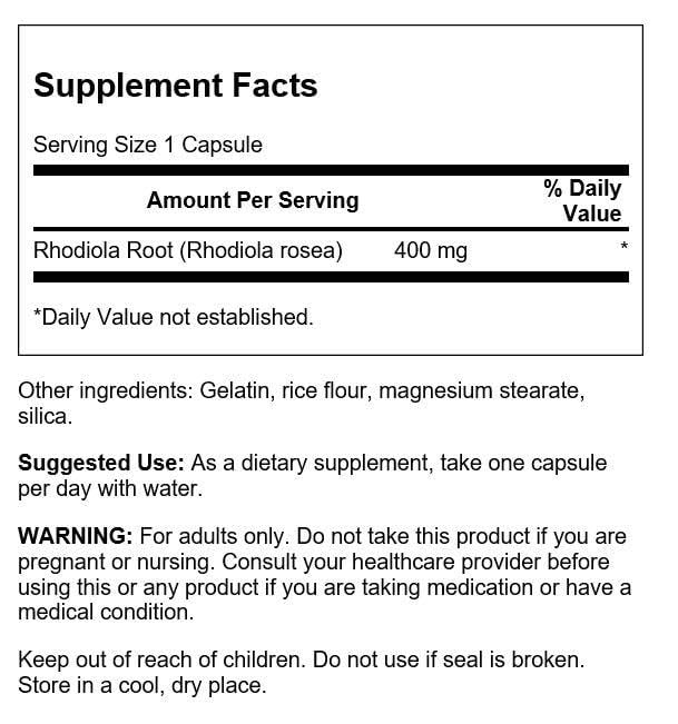 Swanson Rhodiola Rosea Root - Adaptogenic Herb Suppleme